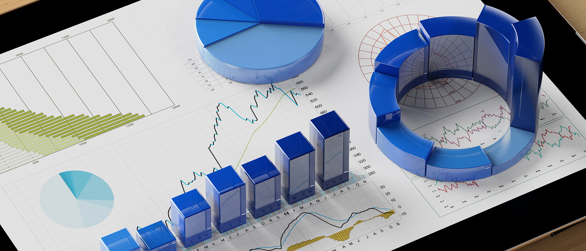 Auswertung von Diagramm auf Tablet Computer